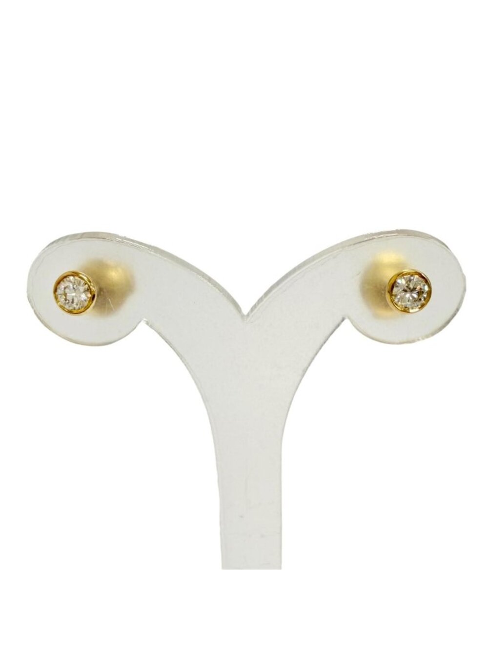 Tiffany & Co by the Yard Diamond Earrings 0.19 I Yellow Gold